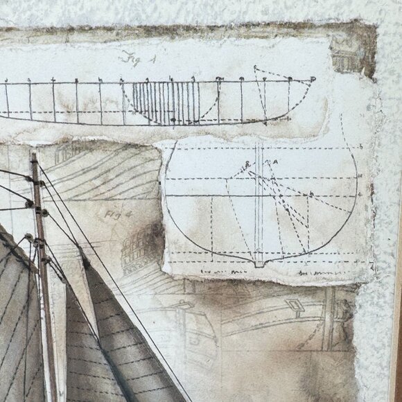 Set Of 2 Nautical Sailboat Prints In Black Wood Frames by Richard A Henson Vtg - Picture 10 of 13